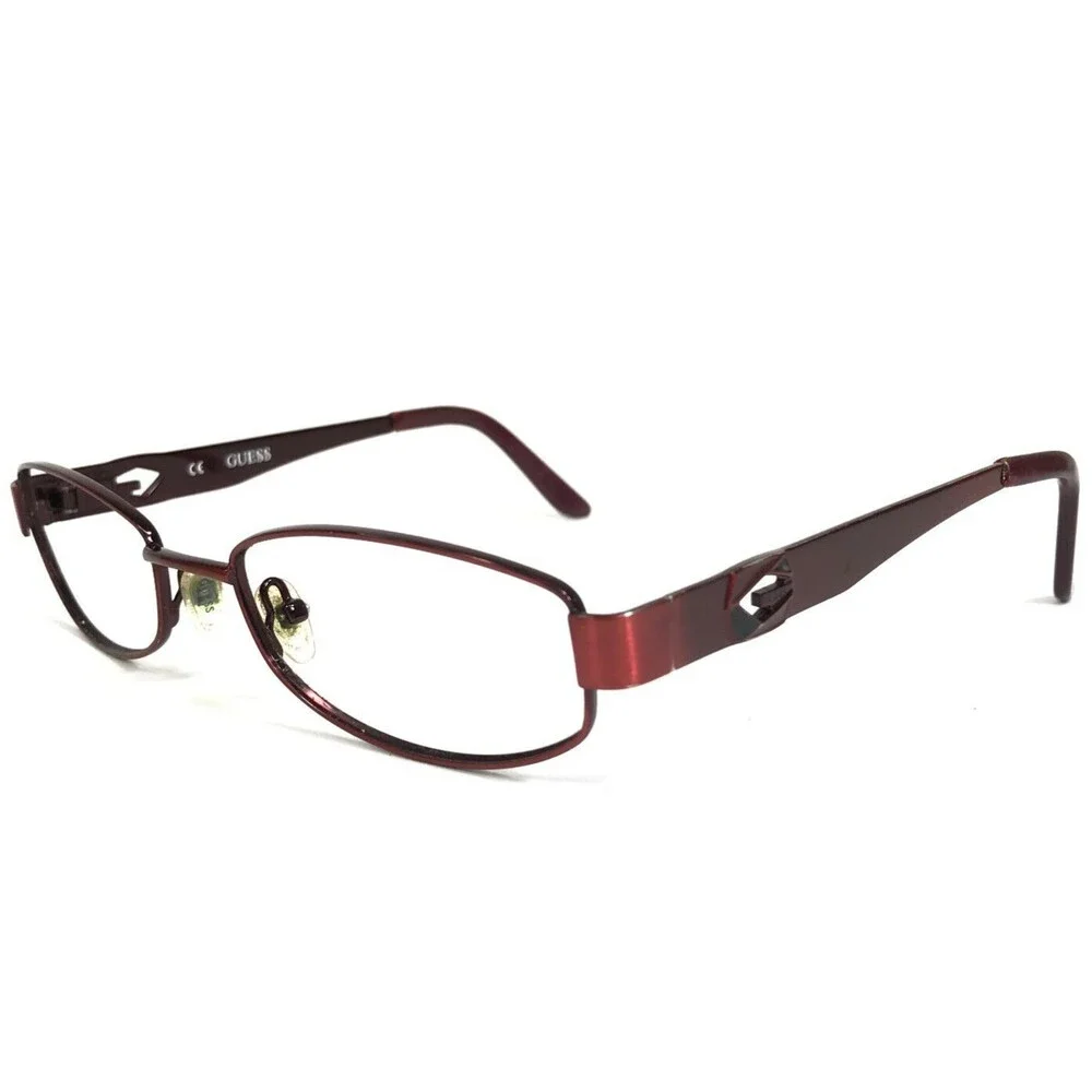 Guess Eyeglasses Frames GU2214 BU Red Rectangular Full Rim 51-18-135